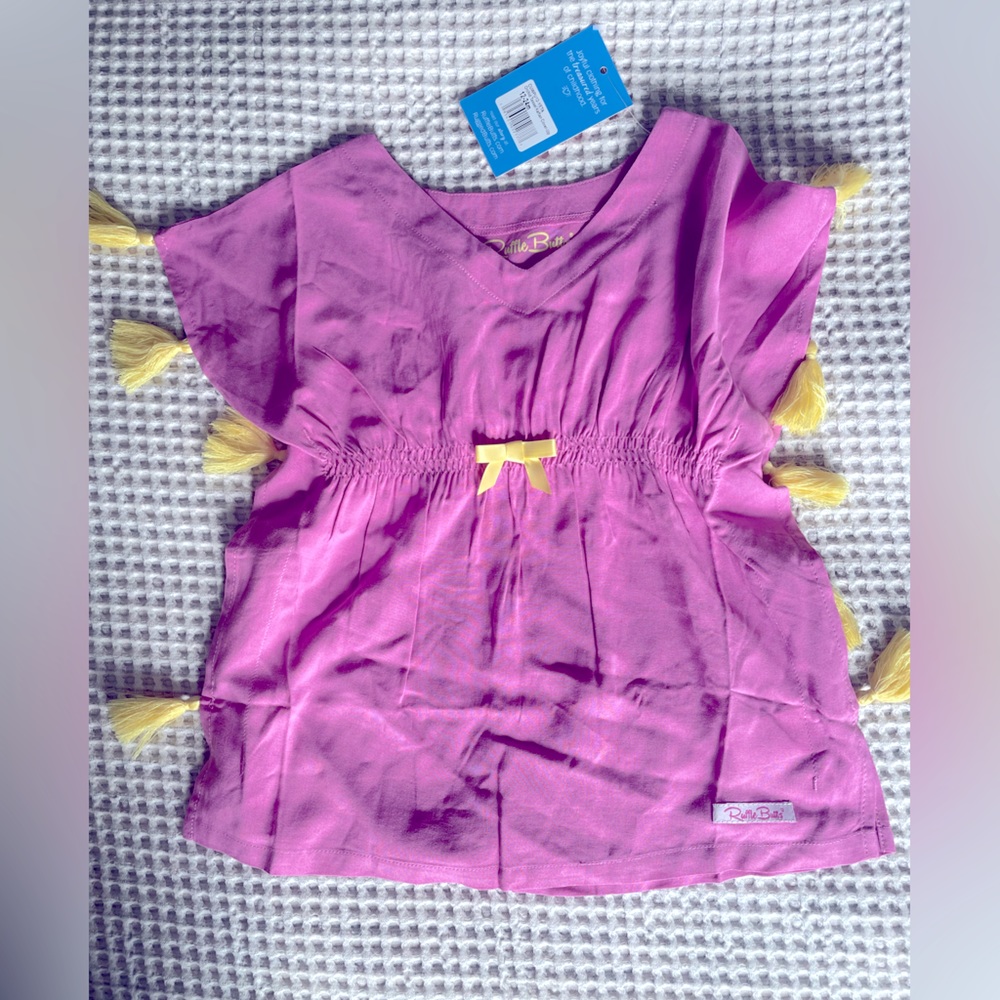 New pink Ruffle butts baby/ toddler coverup.